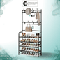 5-Tier Coat and Shoe Rack with Storage Shelf & 8 Hooks – Freestanding Organizer for Entryway & Bedroom