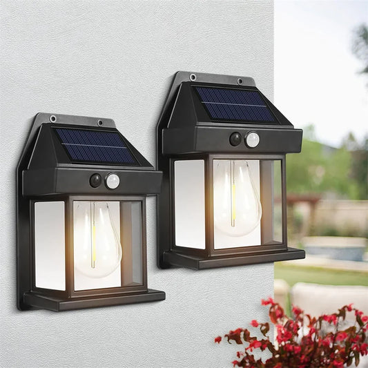 Solar Wall Lantern with 3 Lighting Modes and Waterproof