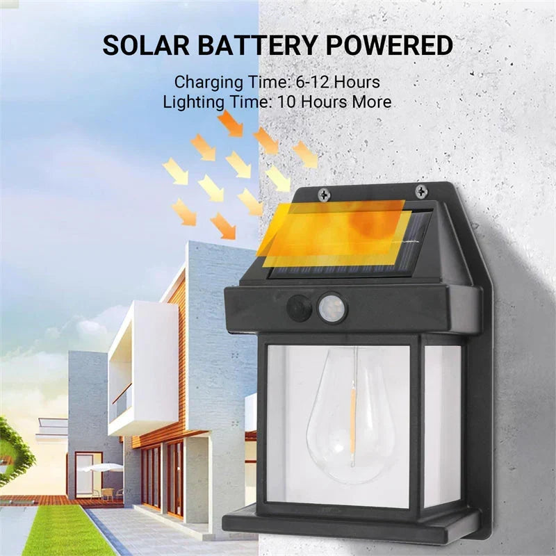 Solar Wall Lantern with 3 Lighting Modes and Waterproof